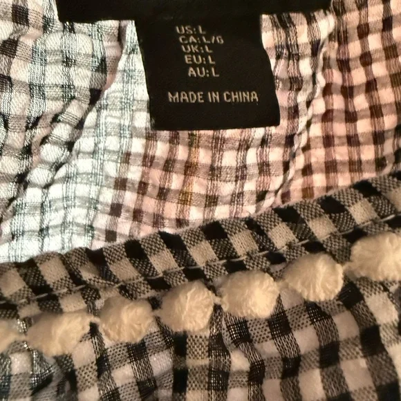 Rachel Zoe Black and White Gingham Pajama Set - Picture 3 of 3